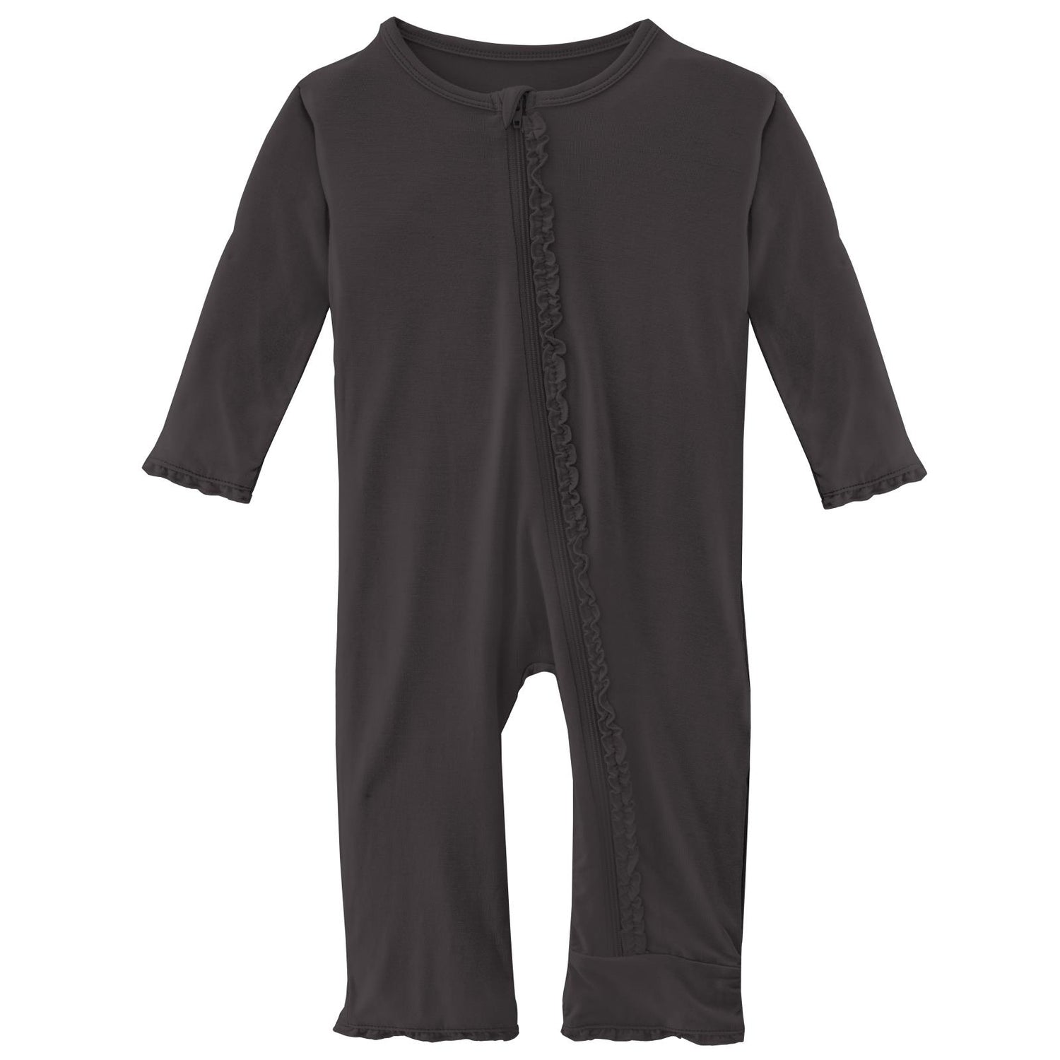 Muffin Ruffle Coverall with Zipper in Midnight