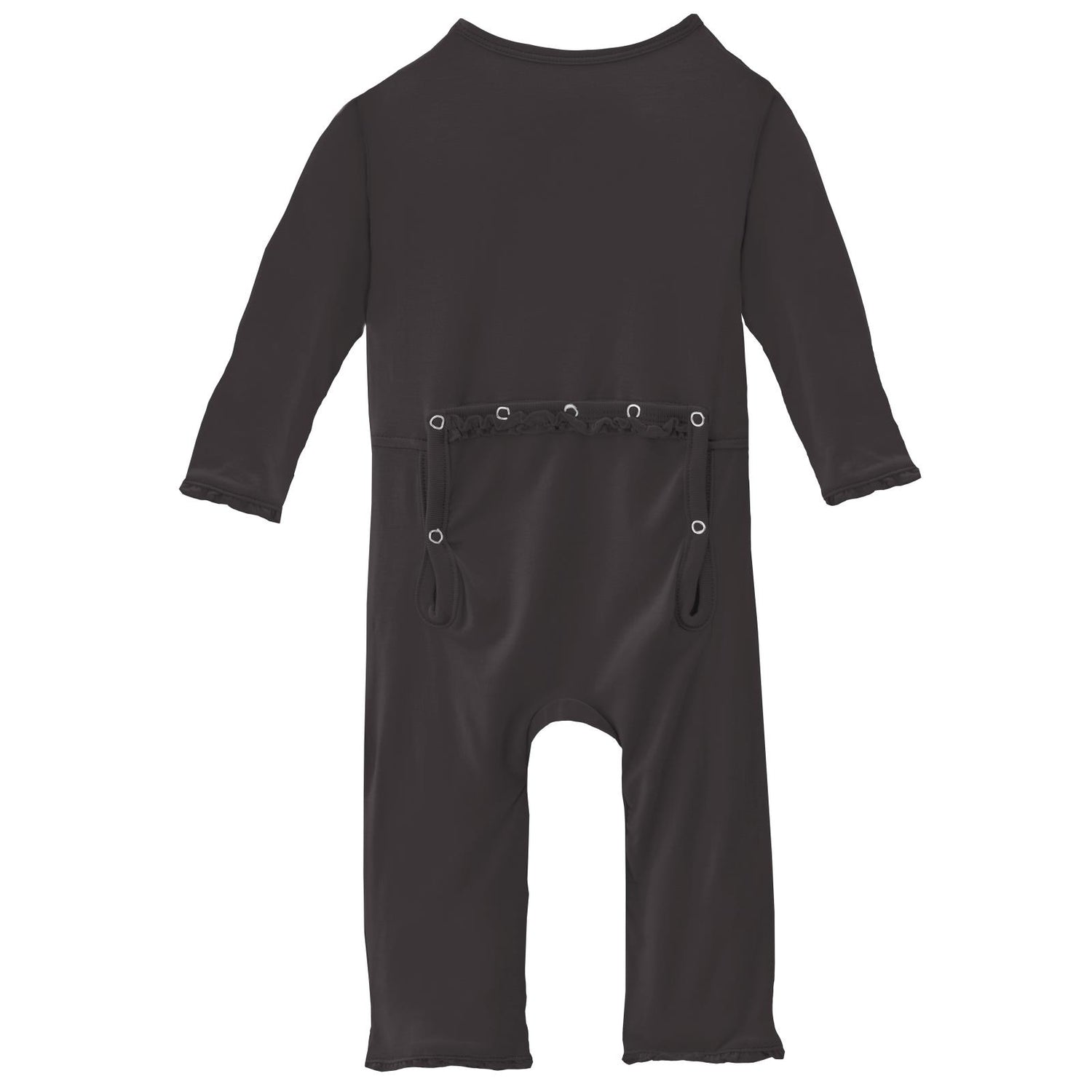 Muffin Ruffle Coverall with Snaps in Midnight
