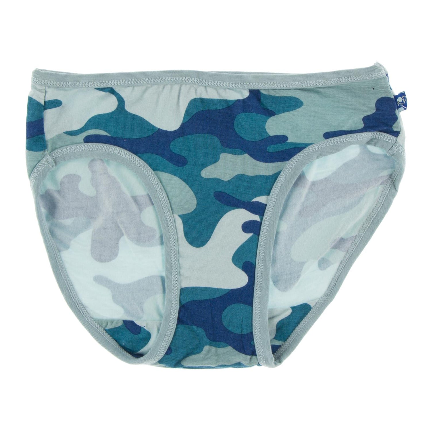 Print Underwear in Oasis Military with Jade Trim