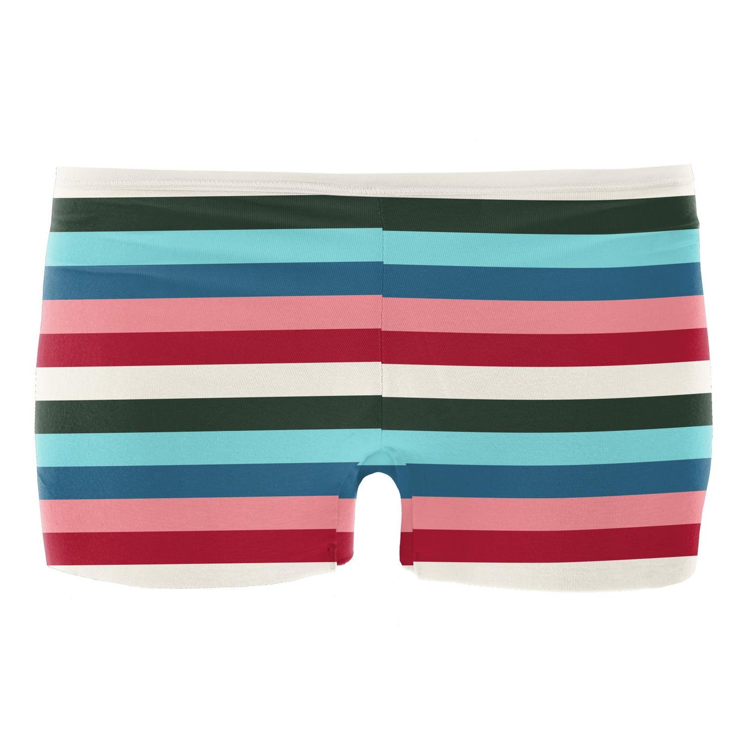 Women's Print Luxe Boy Short Underwear in Snowball Multi Stripe