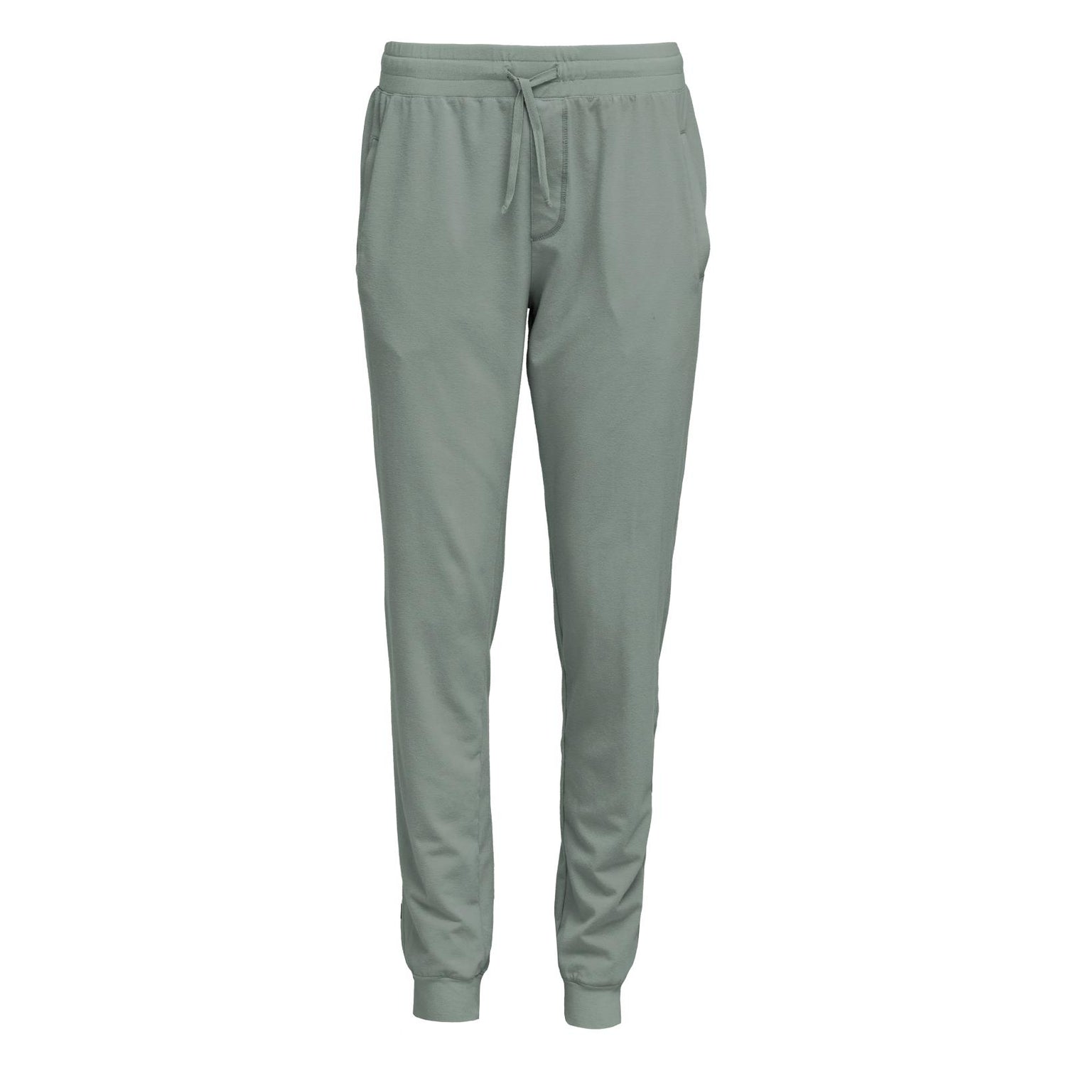 Women's Solid Luxe Athletic Joggers in Lily Pad